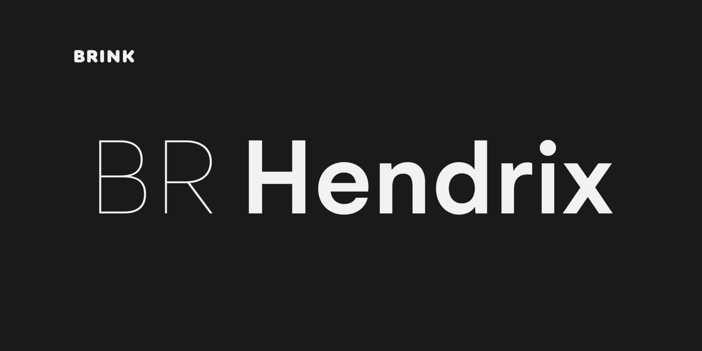 Пример шрифта BR Hendrix #1